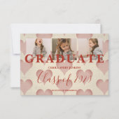 Hart pre-K Afstuderen drie Textieltextuur van Foto (Voorkant)