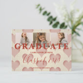 Hart pre-K Afstuderen drie Textieltextuur van Foto (Staand voorkant)