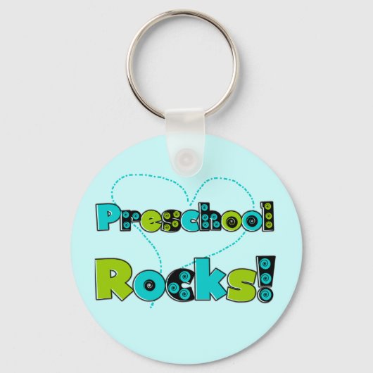 Hart Preschool Rocks Tshirts en Gifts Sleutelhanger (Voorkant)