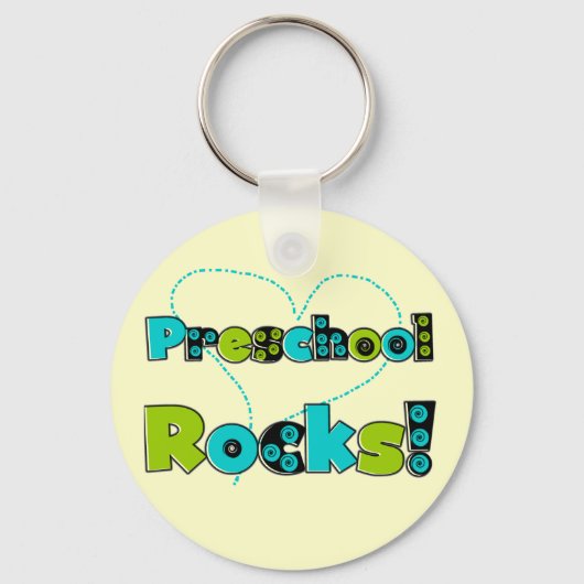 Hart Preschool Rocks Tshirts en Gifts Sleutelhanger (Voorkant)