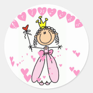 Hart Prinses Tshirts en geschenken Ronde Sticker