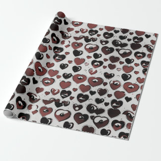 Hart print inpakpapier. cadeaupapier