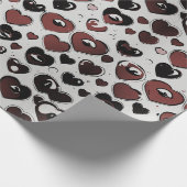 Hart print inpakpapier. cadeaupapier (Hoek)