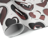 Hart print inpakpapier. cadeaupapier (Rol Hoek)
