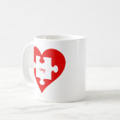 Hart & Puzzel Cadeaus voor Hem/Haar Koffiemok (Voorkant links)