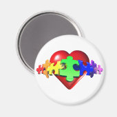 Hart Puzzel Links Magneet (Voorkant / Achterkant)