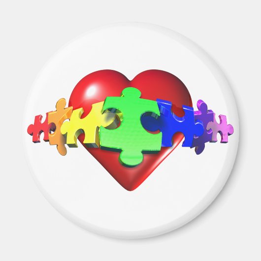 Hart Puzzel Links Magneet (Voorkant)