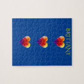 Hart puzzel met gepersonaliseerde naam. legpuzzel (Horizontaal)