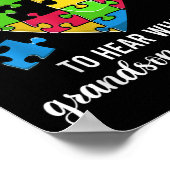 Hart Puzzel Shirt, Oma Autisme Bewustzijn Poster (Hoek)