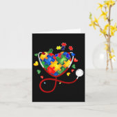 Hart puzzel stethoscoop er RN kan verpleegster aut Kaart (Gele Bloem)