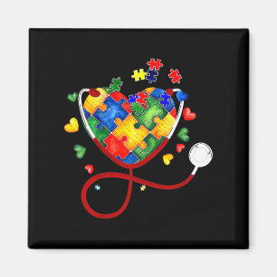 Hart puzzel stethoscoop er RN kan verpleegster aut Magneet