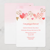 Hart Rand Valentijnsdag Kaart (Voorkant / Achterkant)