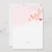 Hart Rand Valentijnsdag  Kaart (Achterkant)