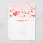 Hart Rand Valentijnskaart  Kaart (Voorkant / Achterkant)