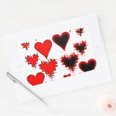 hart rechthoekige sticker (Envelop)