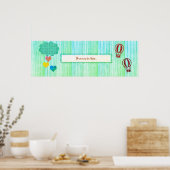Hart Regen Baby Shower Kinderkamer Poster Banner (Keuken)
