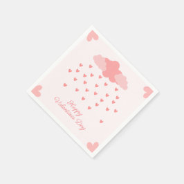 Hart Regen Verrukt Paar Valentijnsdag Servet