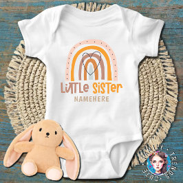 Hart regenboog kleine zus romper