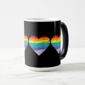 HART Regenboog LGBTQIA Vlag, Pride Letter Magische Mok (Voorkant rechts)