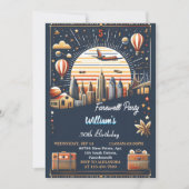 Hart Reizen Verrassing Wereldbol Afscheid 30e Verj Kaart (Voorkant)