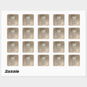 Hart Religieuze Aanmoediging, Grunge Vierkante Sticker (Vel)