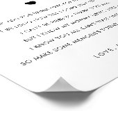 Hart Retro Script Bericht van de Bump 8x10 Sign Poster (Hoek)