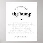 Hart Retro Script Bericht van de Bump 8x10 Sign Poster (Voorkant)