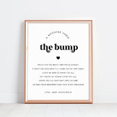 Hart Retro Script Bericht van de Bump 8x10 Sign Poster