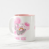 Hart Ring ik zei ja Tweekleurige Koffiemok (Voorkant links)