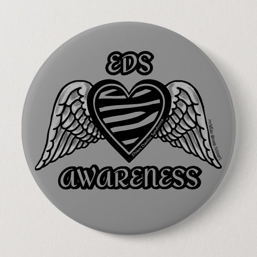 Hart/ringen... EDS Ronde Button 4,0 Cm (Voorkant)