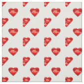 hart/rode harten/liefde/vreugde/vrede/hoop - wit stof (Swatch)