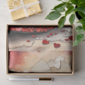 Hart Rode Hoge Hak Glamoureus Decoupage Papier (Geschenk)