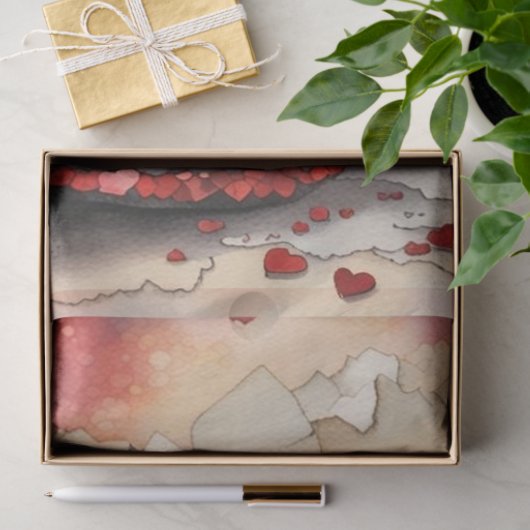 Hart Rode Hoge Hak Glamoureus Decoupage Papier (Geschenk)