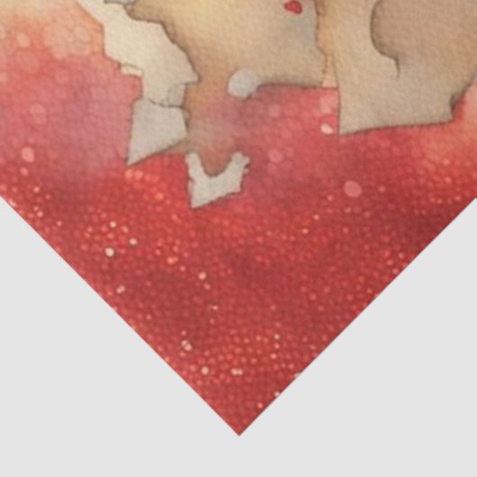 Hart Rode Hoge Hak Glamoureus Decoupage Papier (Detail)