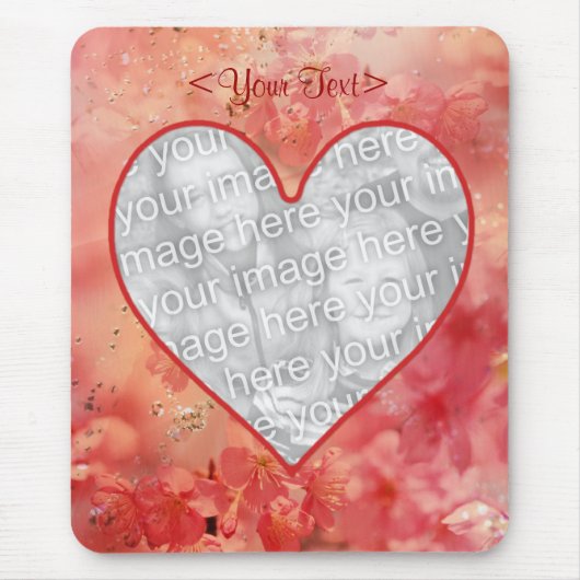 Hart Romance Mousepad- Sjabloon Muismat (Voorkant)