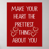 Hart Romantische Zelf Liefde Quote Trendy Esthetis Poster (Voorkant)
