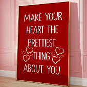 Hart Romantische Zelfliefde Citaat Trendy Esthetis Poster