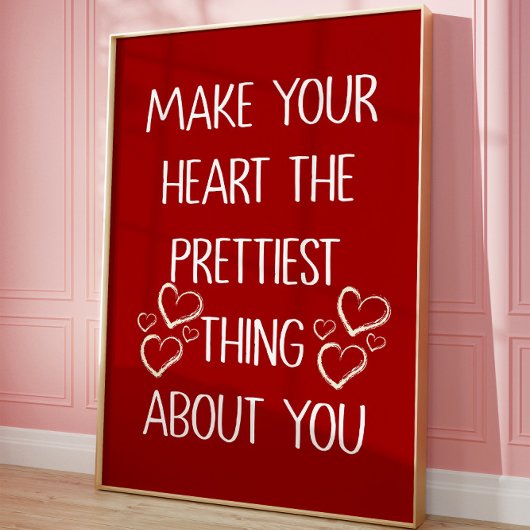 Hart Romantische Zelfliefde Citaat Trendy Esthetis Poster