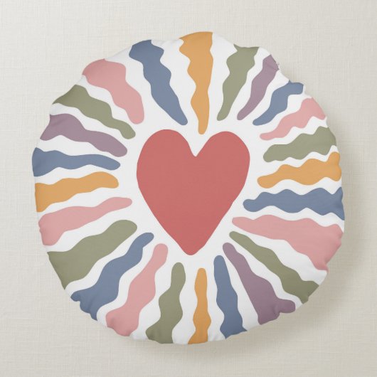 hart rond kussen (Achterkant)