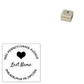 Hart Rond Rubberstempel (Gestempeld)