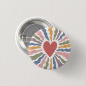 hart ronde button 3,2 cm (Voorkant /achterkant)