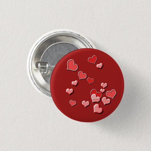 hart ronde button 3,2 cm (Voorkant /achterkant)