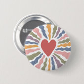 hart ronde button 5,7 cm (Voorkant /achterkant)