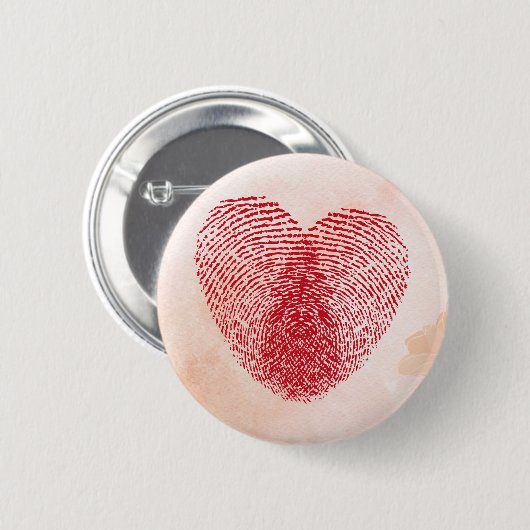 Hart Ronde Button 5,7 Cm (Voorkant /achterkant)