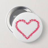Hart Ronde Button 7,6 Cm (Voorkant /achterkant)