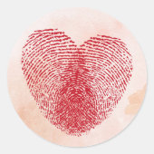 Hart Ronde Sticker (Voorkant)