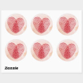 Hart Ronde Sticker (Vel)