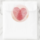 Hart Ronde Sticker (Tas)
