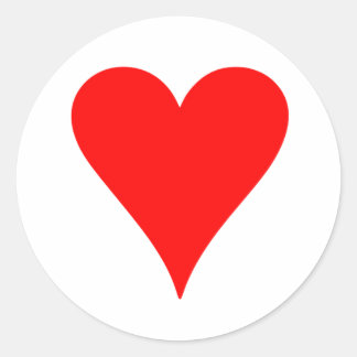 hart ronde sticker