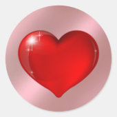 hart ronde sticker (Voorkant)